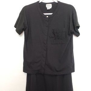 VTG Chance Encounters Pearl Snap Midi Skirt & Top 2Pc Size M